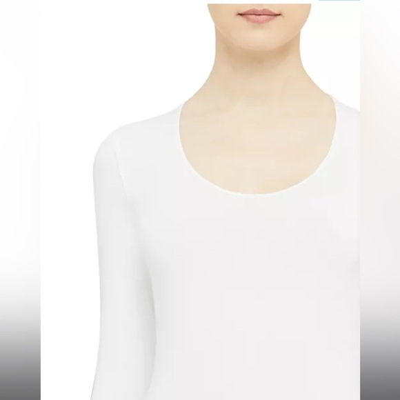 Wolford Tokio String Bodysuit White Small Scoop Neck Modal Elastane Modal - Picture 3 of 10